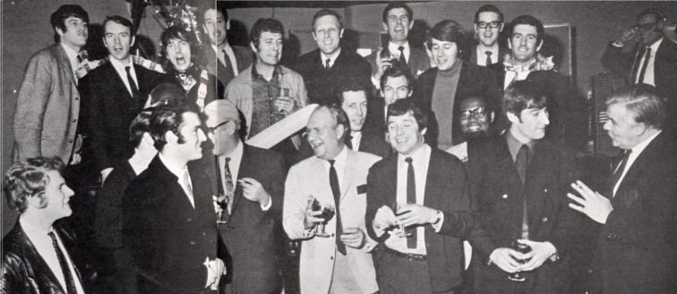 Informal shot of the 1968 Radio 1 Christmas Party